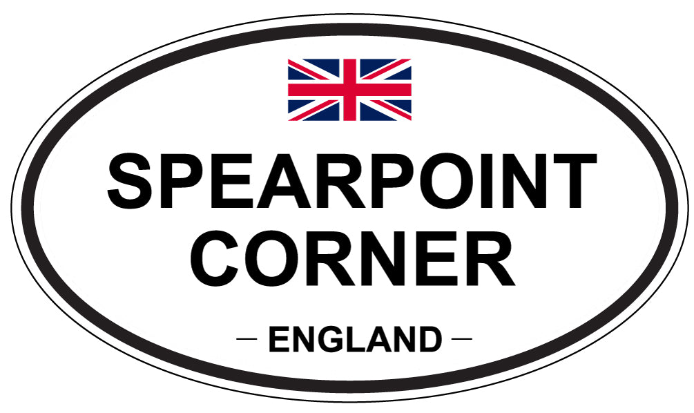 SPEARPOINT CORNER, ENGLAND - Oval Sticker