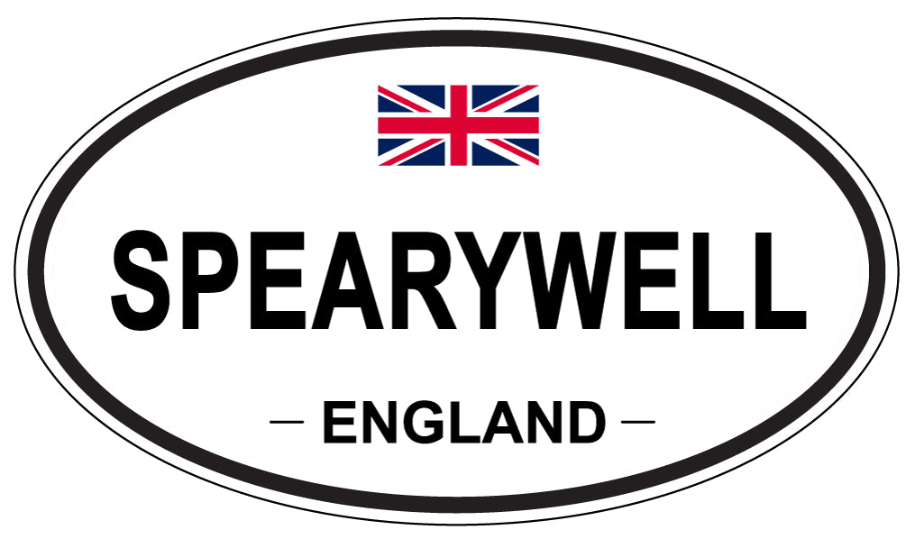 SPEARYWELL, ENGLAND - Oval Sticker