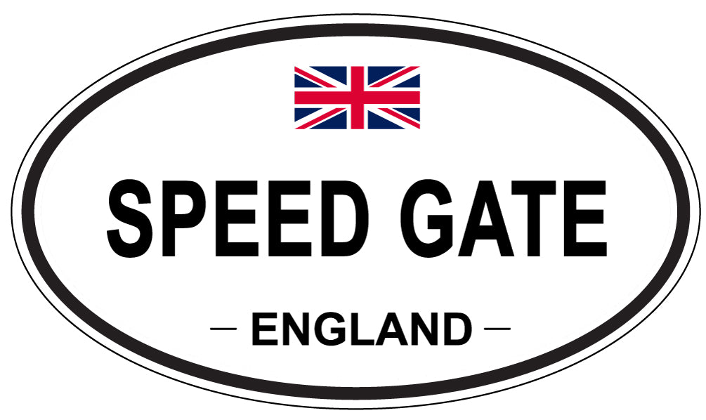 SPEED GATE, ENGLAND - Oval Sticker