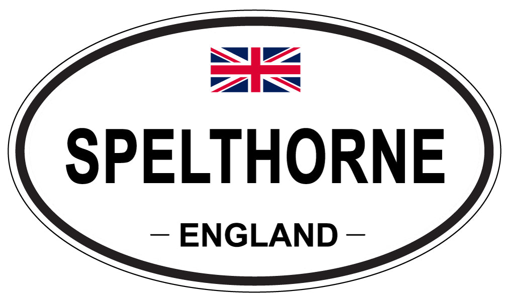 SPELTHORNE, ENGLAND - Oval Sticker