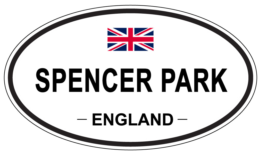 SPENCER PARK, ENGLAND - Oval Sticker