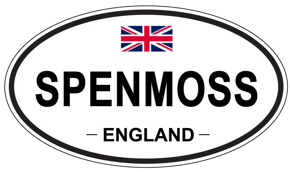 SPENMOSS, ENGLAND - Oval Sticker