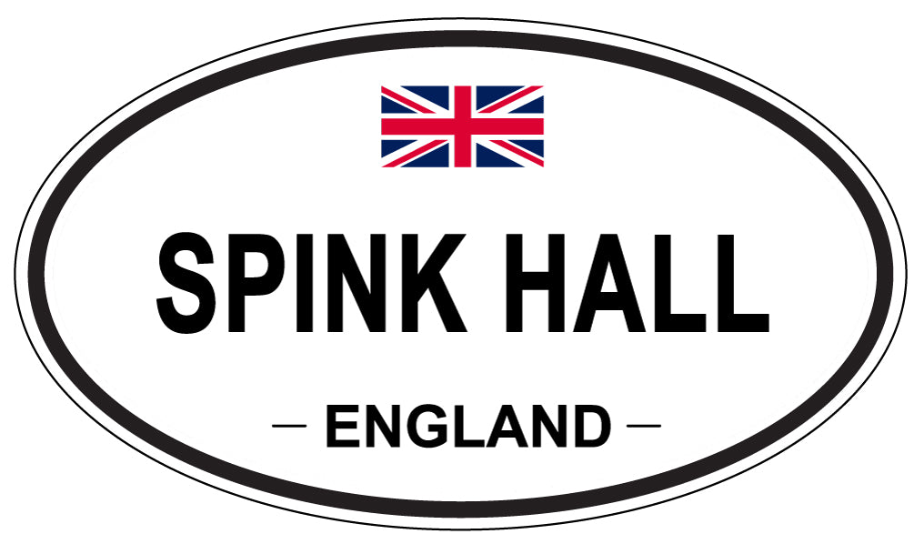 SPINK HALL, ENGLAND - Oval Sticker