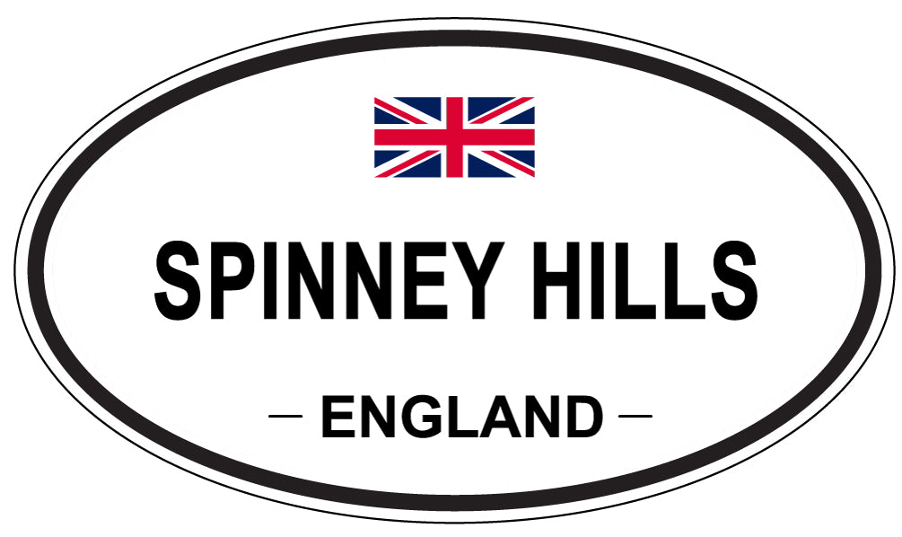 SPINNEY HILLS, ENGLAND - Oval Sticker