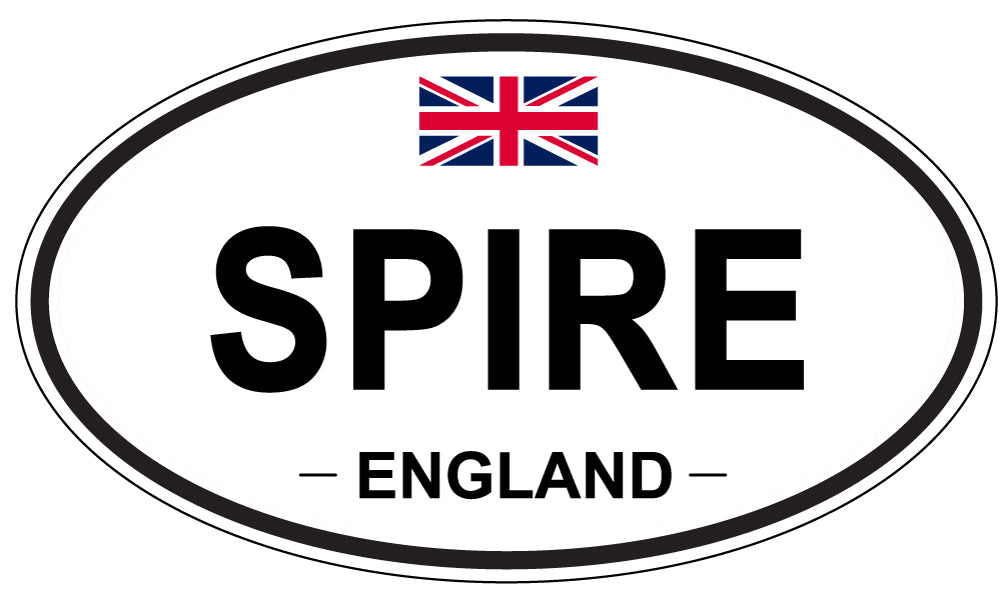 SPIRE, ENGLAND - Oval Sticker