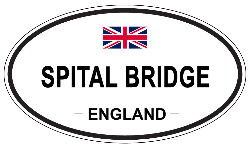 SPITAL BRIDGE, ENGLAND - Oval Sticker