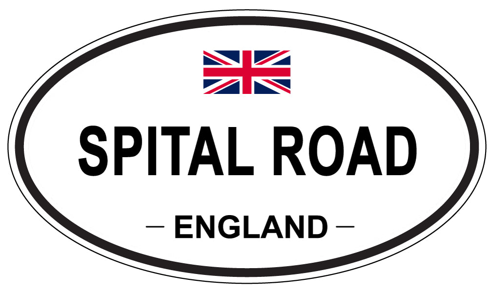 SPITAL ROAD, ENGLAND - Oval Sticker