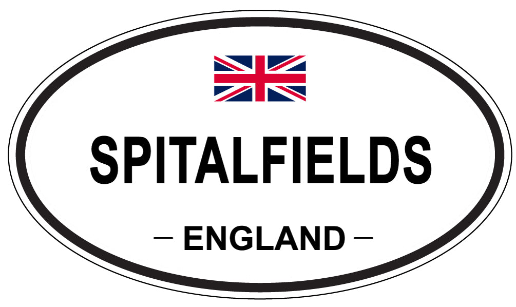 SPITALFIELDS, ENGLAND - Oval Sticker