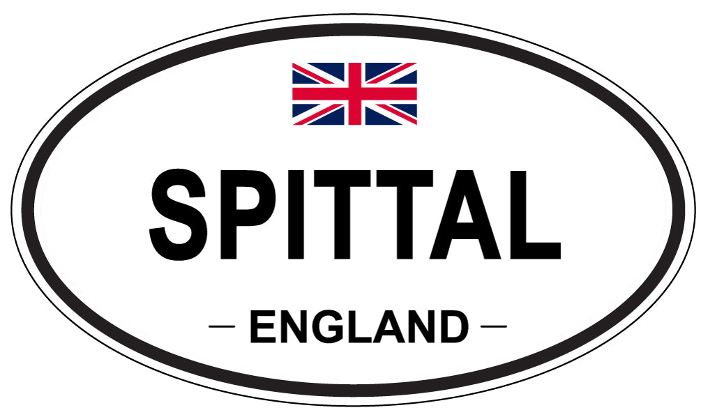 SPITTAL, ENGLAND - Oval Sticker