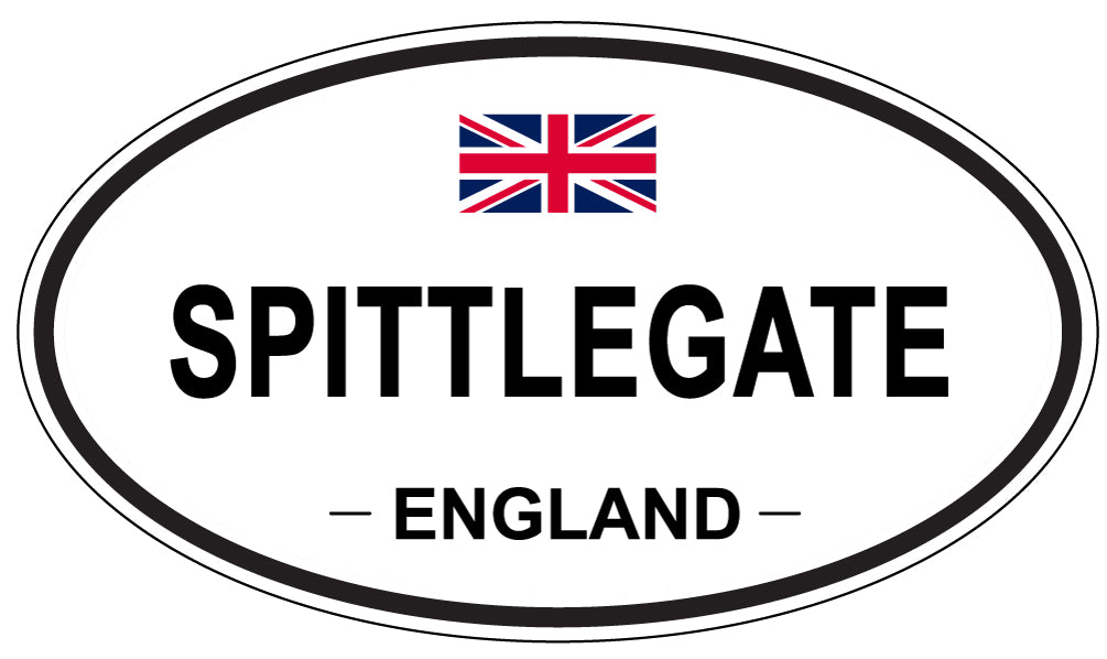 SPITTLEGATE, ENGLAND - Oval Sticker
