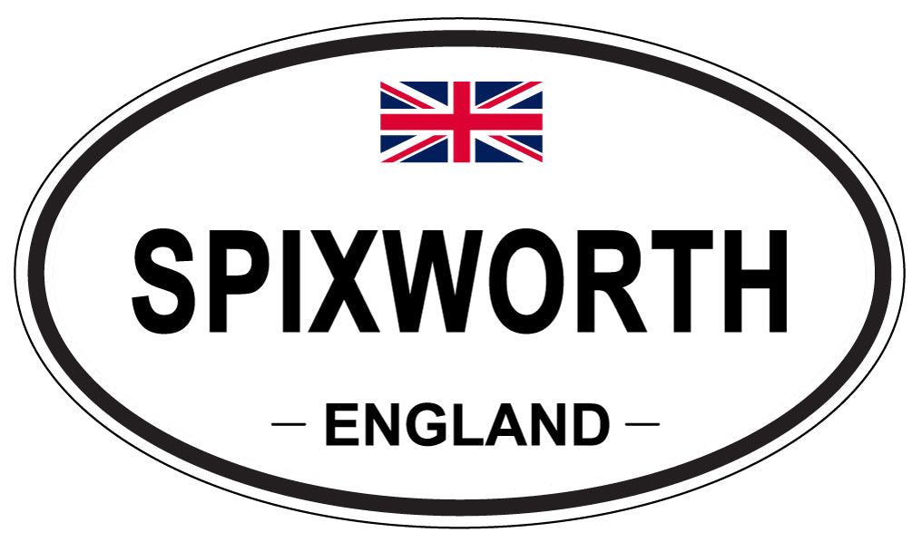 SPIXWORTH, ENGLAND - Oval Sticker