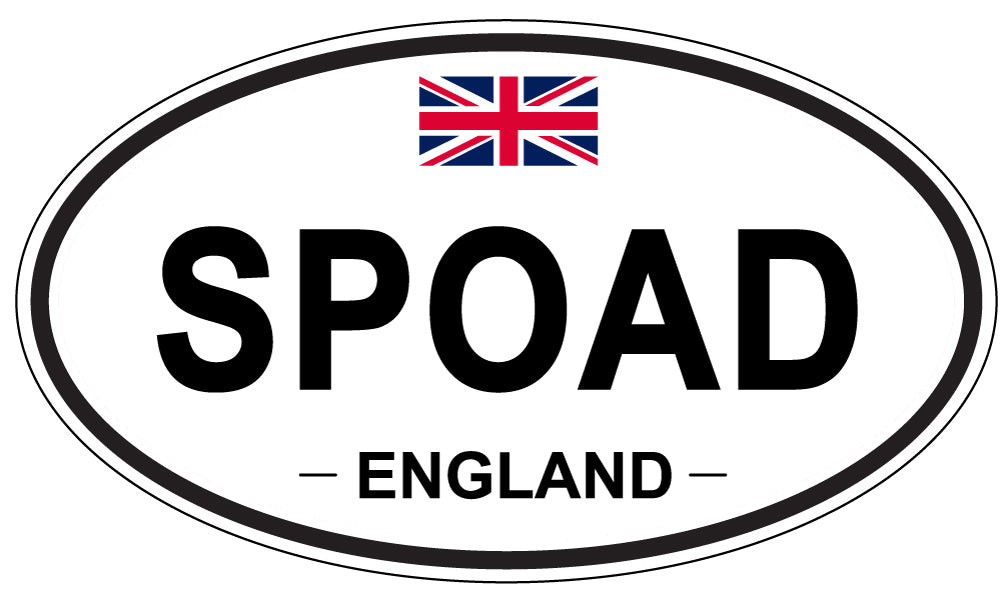 SPOAD, ENGLAND - Oval Sticker
