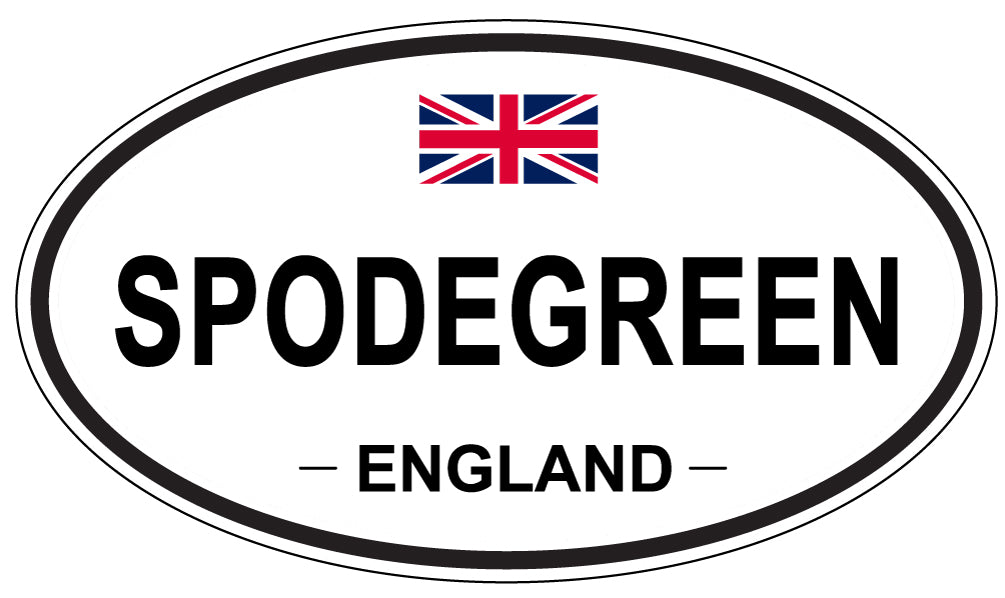 SPODEGREEN, ENGLAND - Oval Sticker