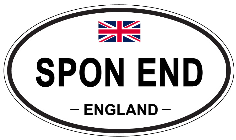 SPON END, ENGLAND - Oval Sticker