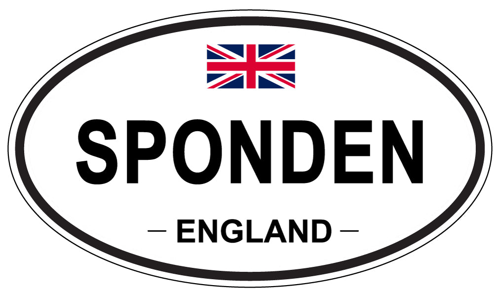 SPONDEN, ENGLAND - Oval Sticker