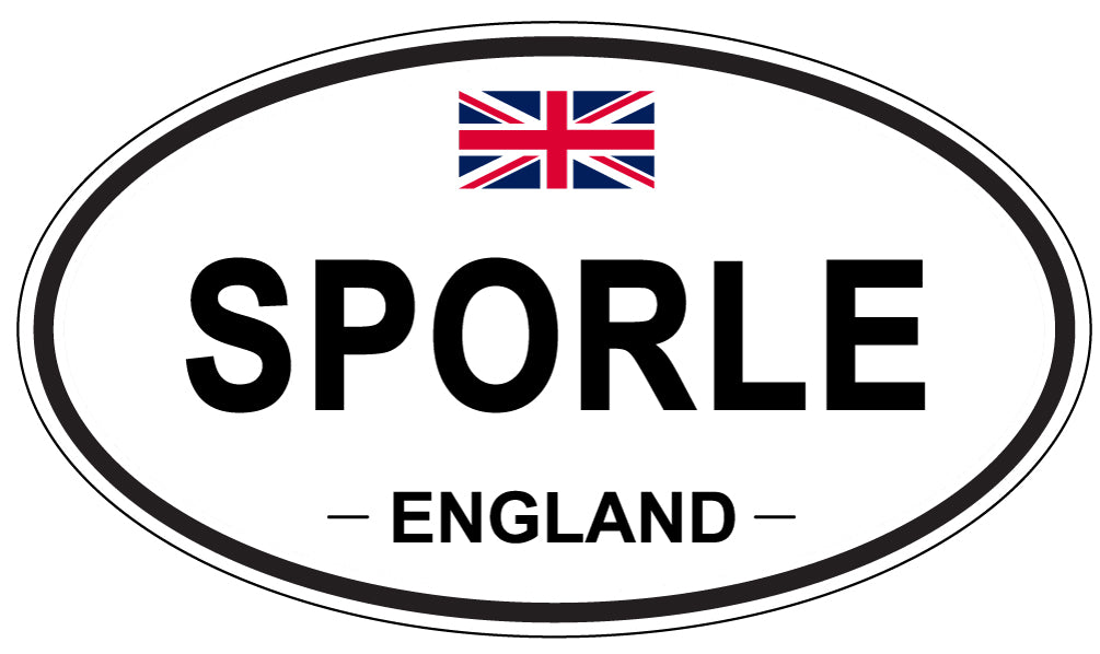 SPORLE, ENGLAND - Oval Sticker