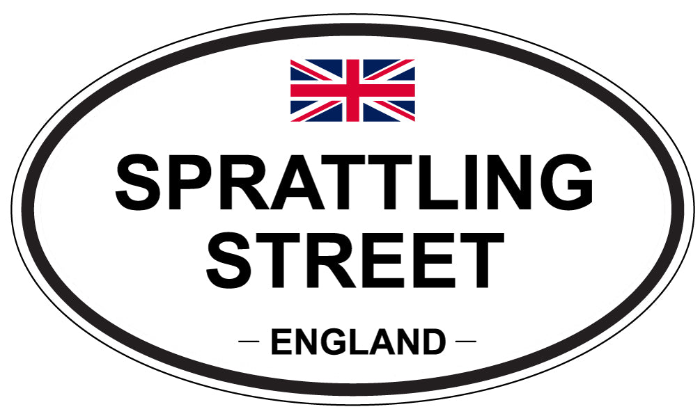 SPRATTLING STREET, ENGLAND - Oval Sticker
