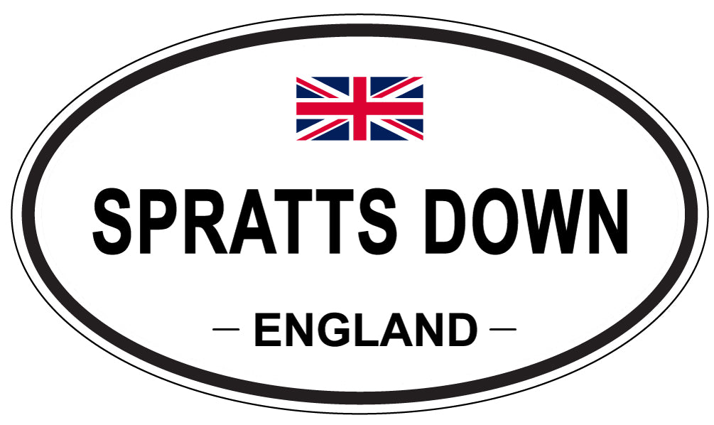 SPRATTS DOWN, ENGLAND - Oval Sticker