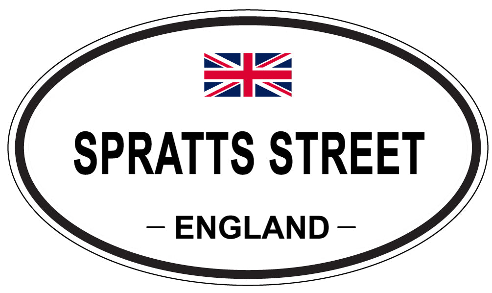 SPRATTS STREET, ENGLAND - Oval Sticker
