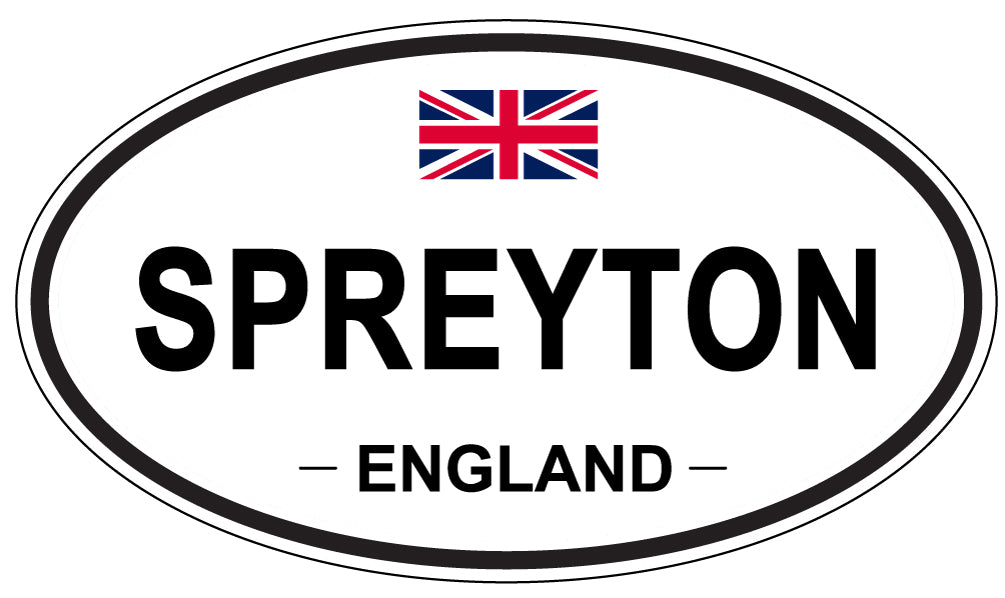 SPREYTON, ENGLAND - Oval Sticker