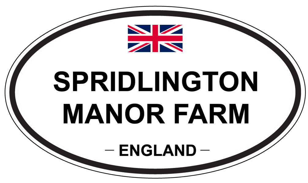SPRIDLINGTON MANOR FARM, ENGLAND - Oval Sticker