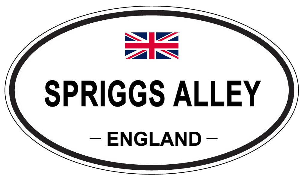 SPRIGGS ALLEY, ENGLAND - Oval Sticker