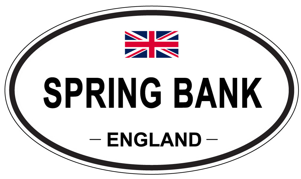 SPRING BANK, ENGLAND - Oval Sticker