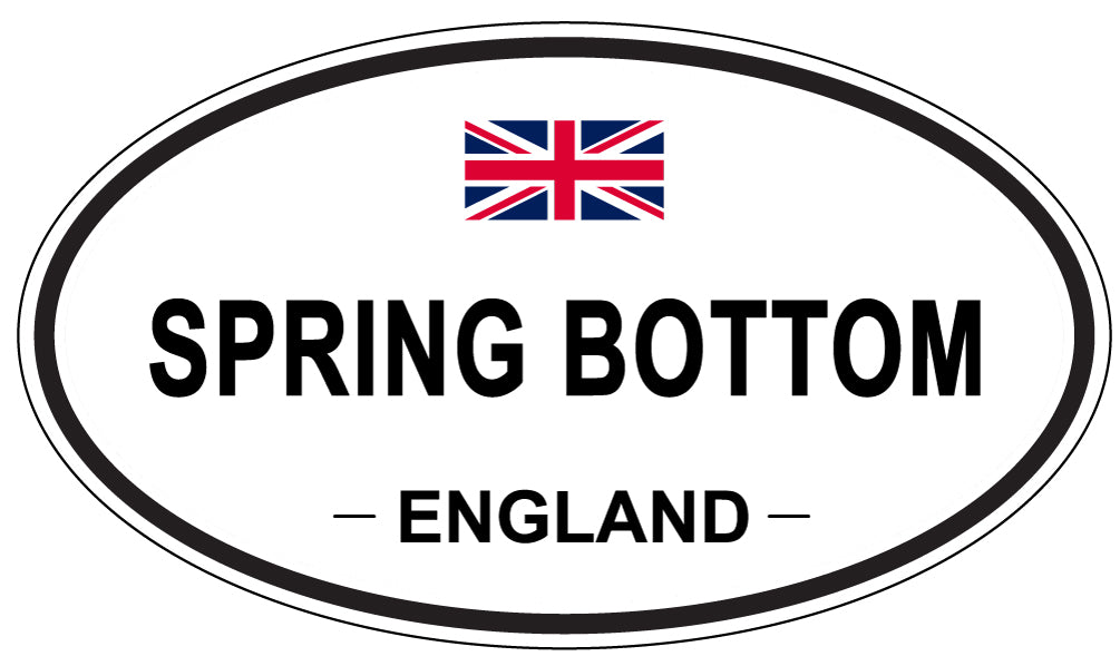 SPRING BOTTOM, ENGLAND - Oval Sticker