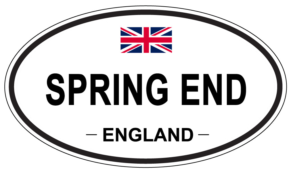SPRING END, ENGLAND - Oval Sticker