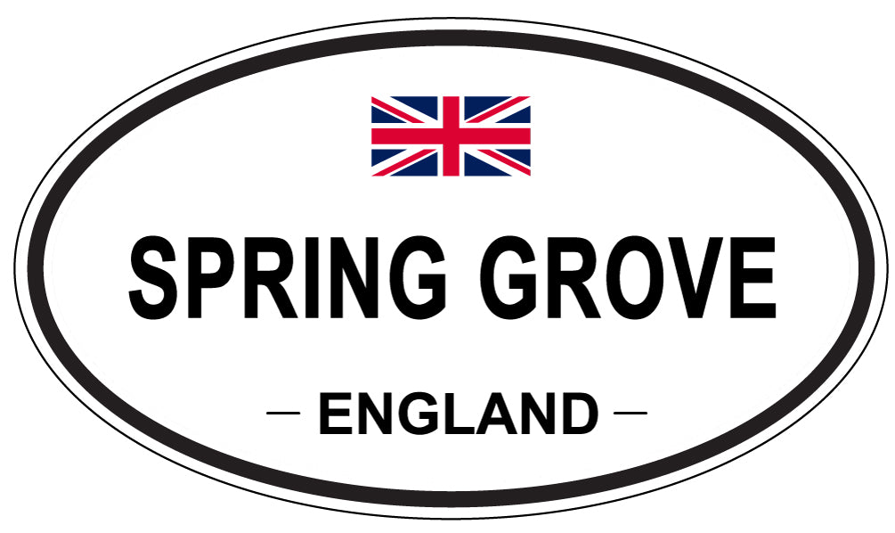 SPRING GROVE, ENGLAND - Oval Sticker