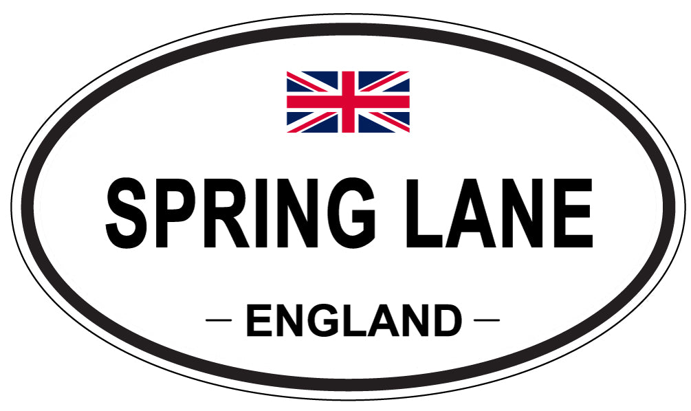 SPRING LANE, ENGLAND - Oval Sticker