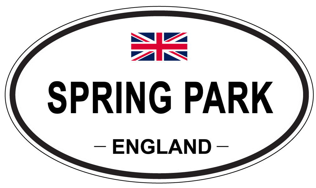 SPRING PARK, ENGLAND - Oval Sticker