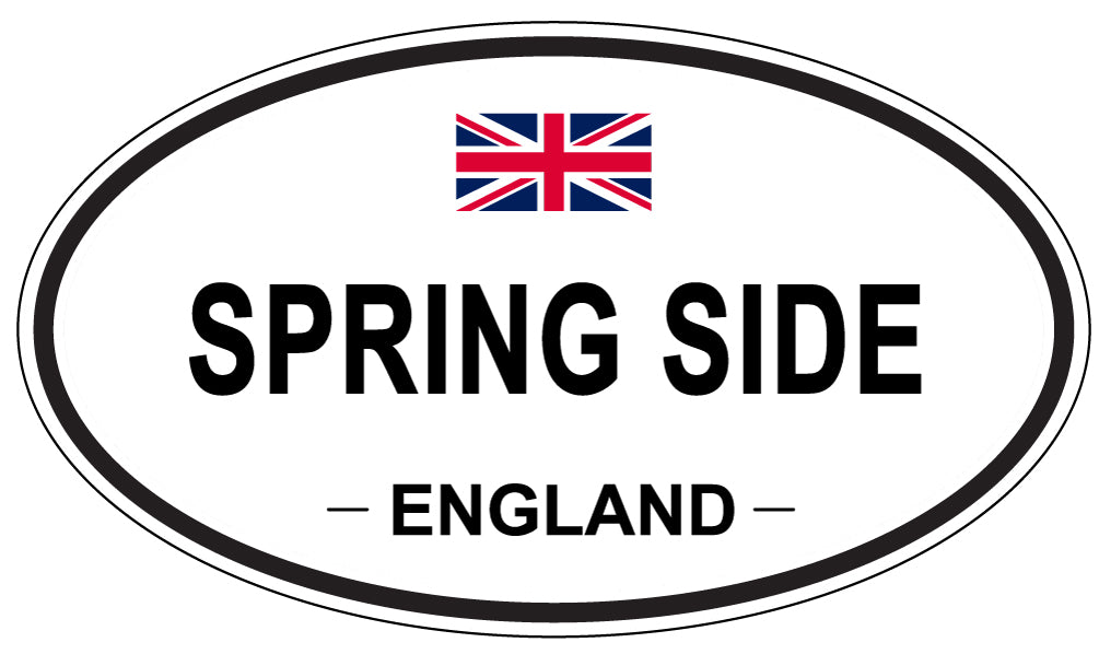 SPRING SIDE, ENGLAND - Oval Sticker