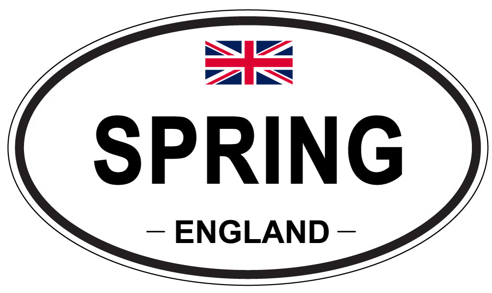 SPRING, ENGLAND - Oval Sticker