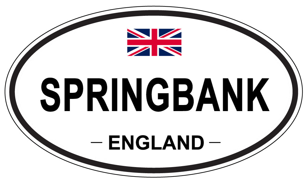 SPRINGBANK, ENGLAND - Oval Sticker