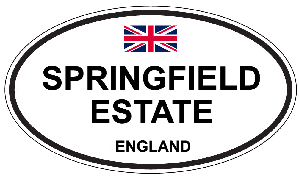 SPRINGFIELD ESTATE, ENGLAND - Oval Sticker