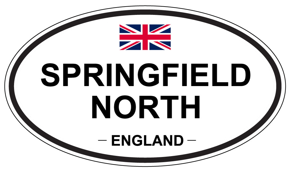 SPRINGFIELD NORTH, ENGLAND - Oval Sticker