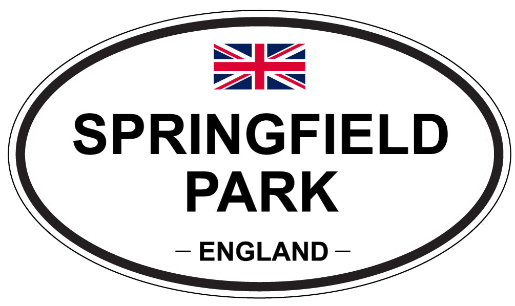 SPRINGFIELD PARK, ENGLAND - Oval Sticker