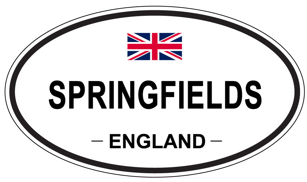 SPRINGFIELDS, ENGLAND - Oval Sticker