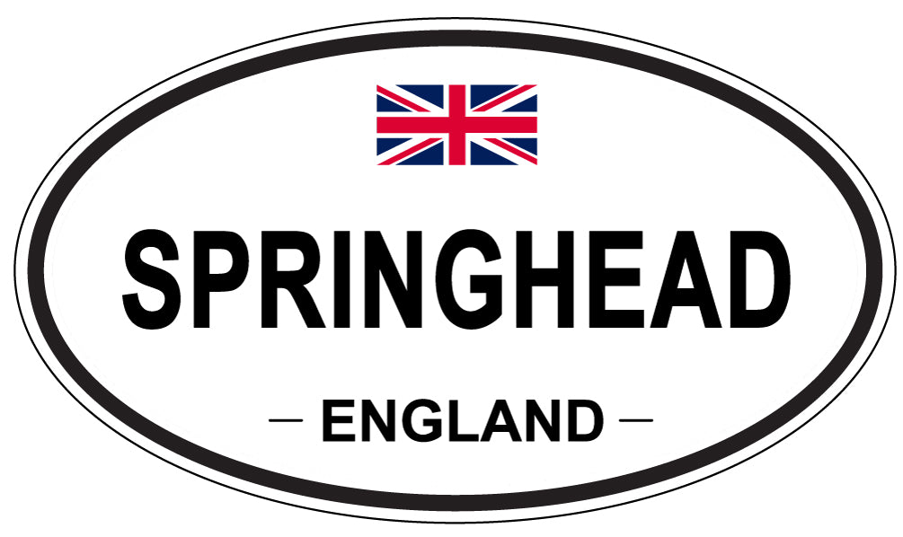 SPRINGHEAD, ENGLAND - Oval Sticker