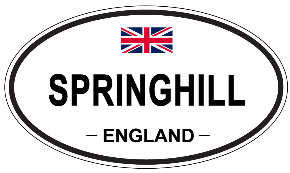 SPRINGHILL, ENGLAND - Oval Sticker