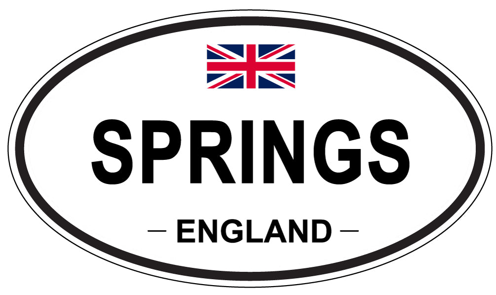 SPRINGS, ENGLAND - Oval Sticker