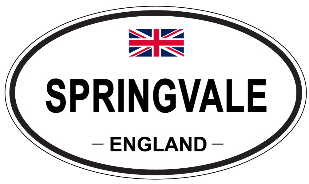 SPRINGVALE, ENGLAND - Oval Sticker