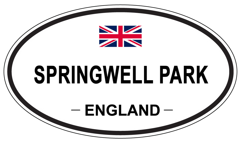 SPRINGWELL PARK, ENGLAND - Oval Sticker