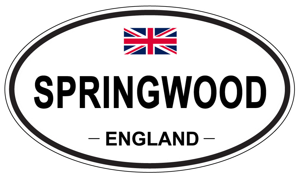 SPRINGWOOD, ENGLAND - Oval Sticker