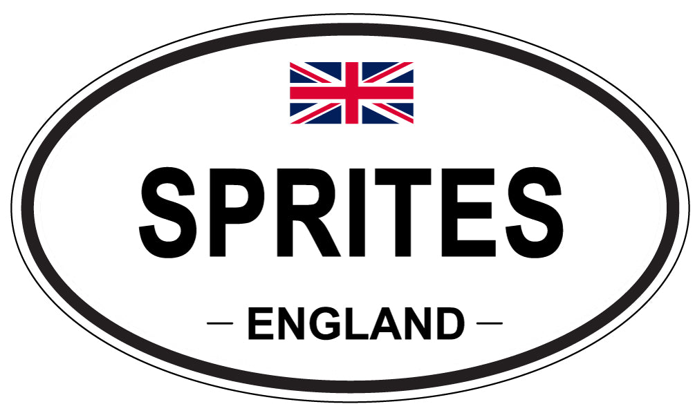 SPRITES, ENGLAND - Oval Sticker