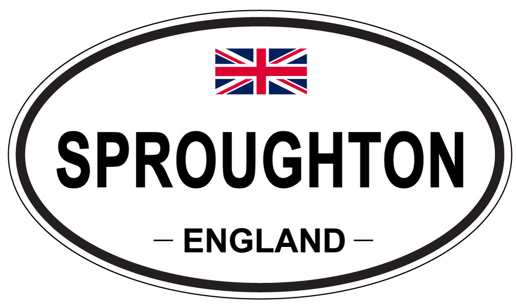 SPROUGHTON, ENGLAND - Oval Sticker