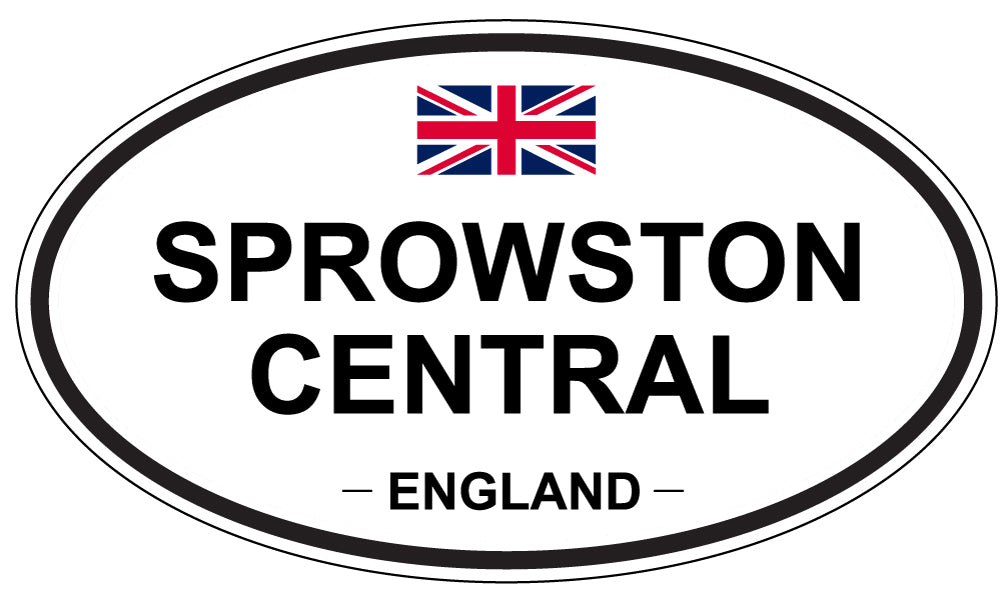 SPROWSTON CENTRAL, ENGLAND - Oval Sticker