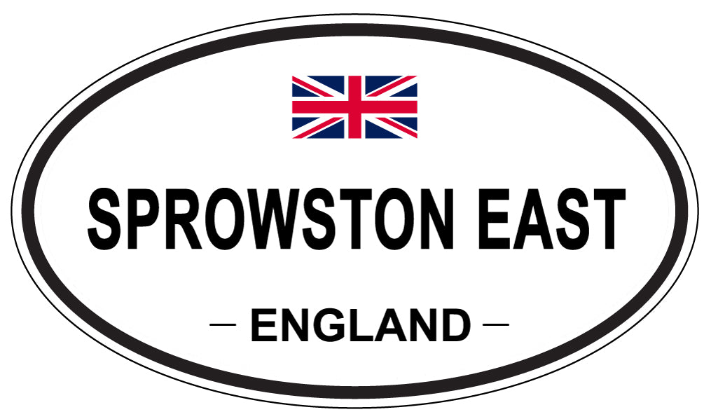 SPROWSTON EAST, ENGLAND - Oval Sticker