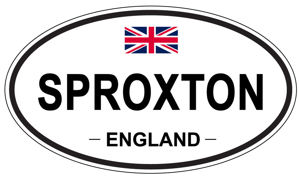 SPROXTON, ENGLAND - Oval Sticker